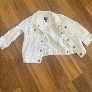 White denim baby jacket